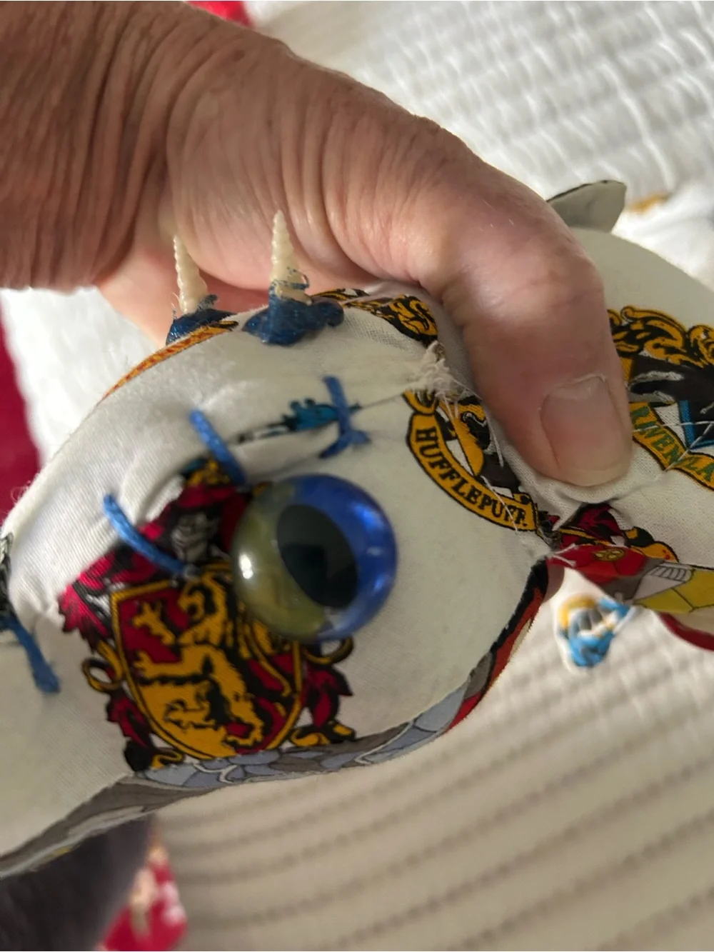 Harry Potter Crest Pattern Stuffed Dragon.